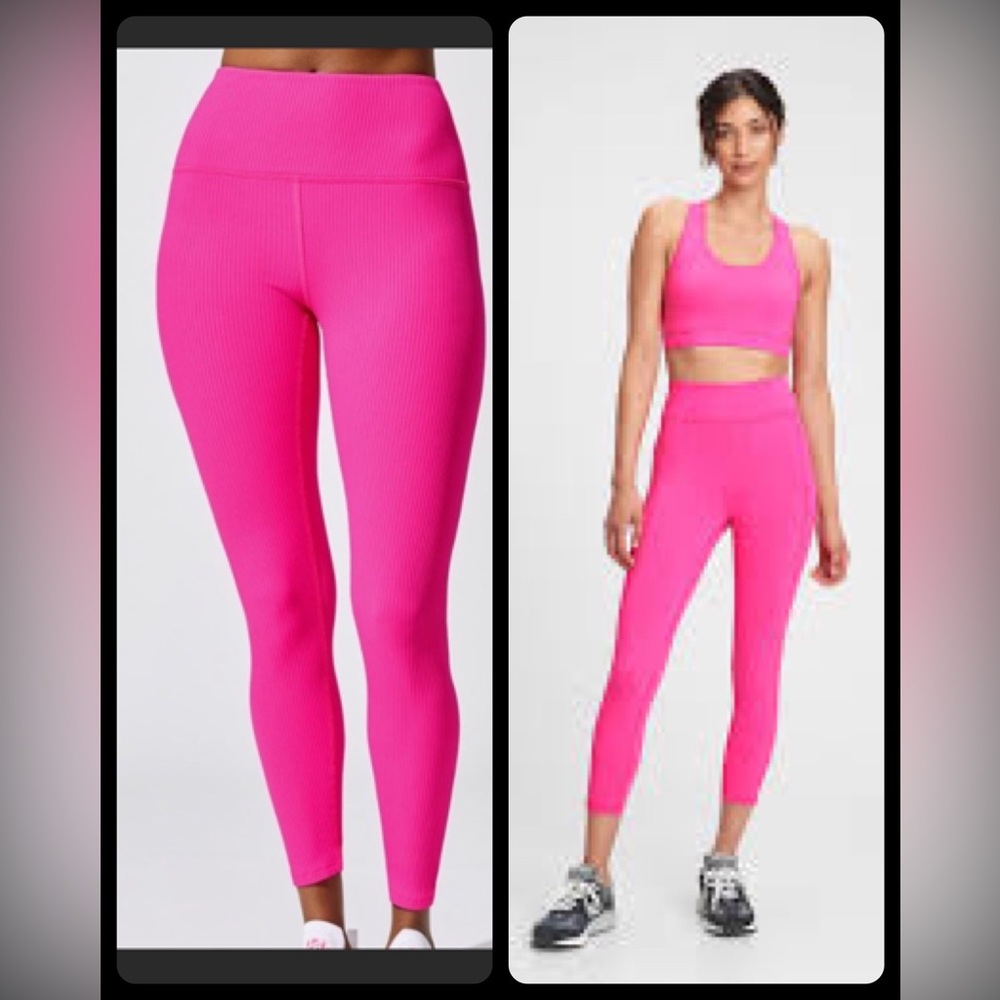 GapFit Hot Pink Leggings & Sports Bra Set - LIKE NEW - XXL - WORN ONCE